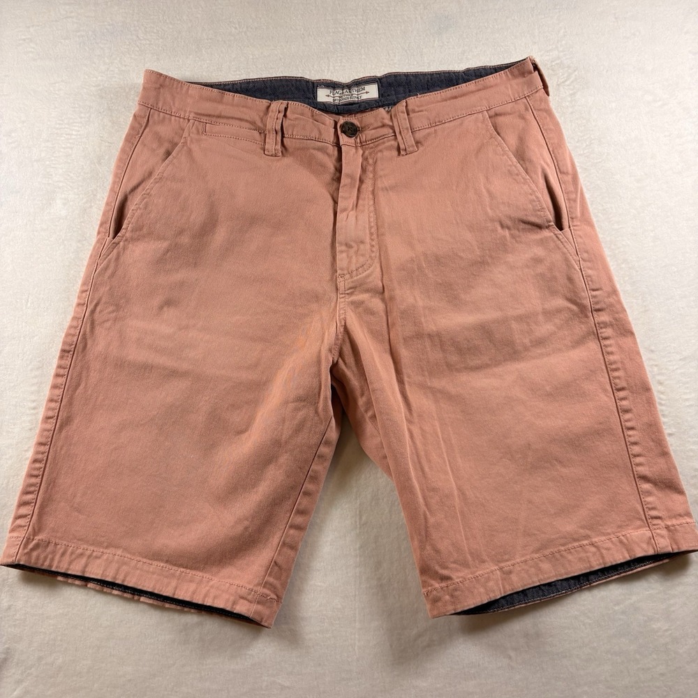 Flag & Anthem Chino Shorts Mens 33 Coral Peach 9" Stretch Casual